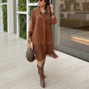 Suede Fringe Dress