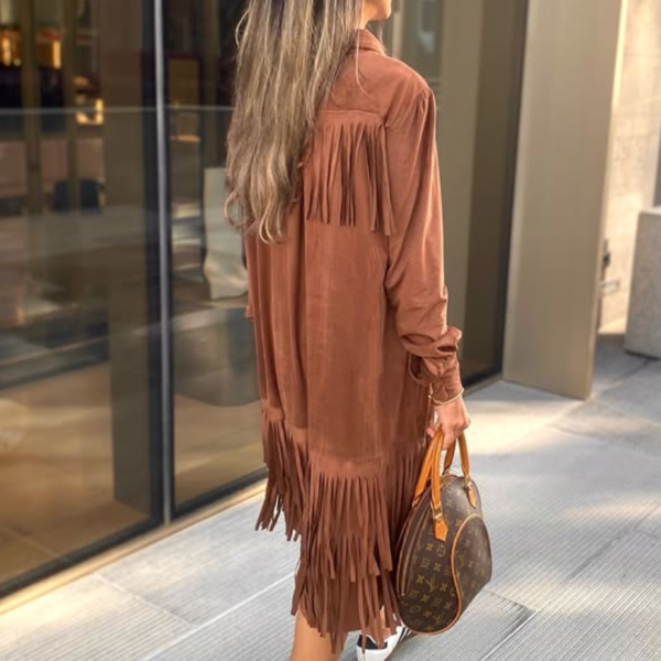 Suede Fringe Dress