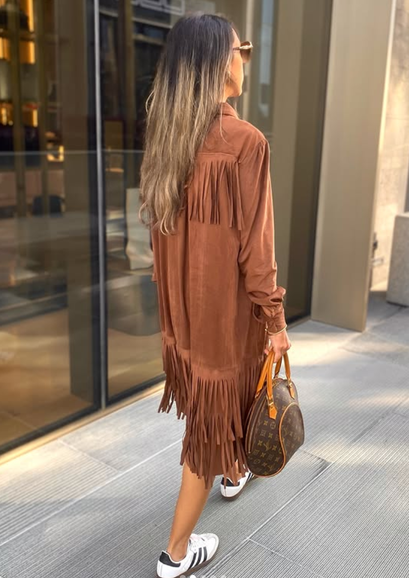 Suede Fringe Dress