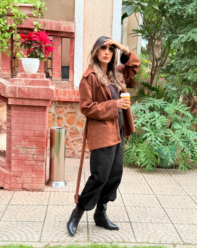 FringeCardiganFront Suede Cardigan with Fringe