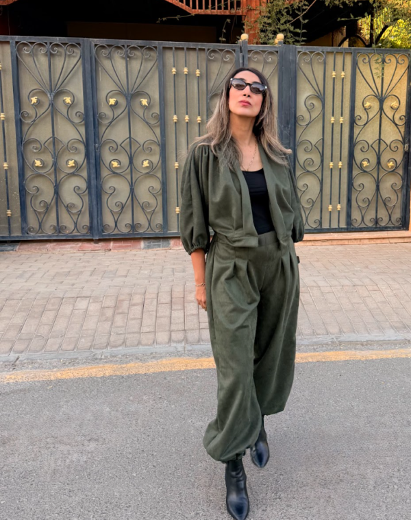 Suede Pleated Bomber Jacket