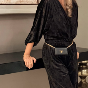 Velvet Pleated Cropped Cardigan