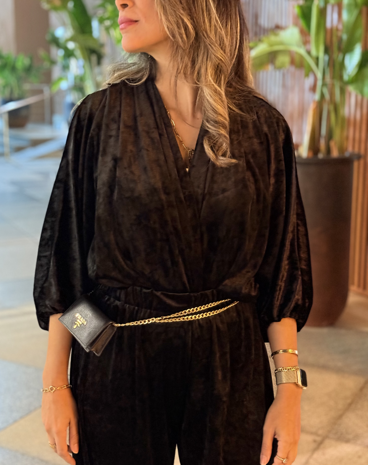 VelvetSetTop1 Velvet Pleated Cropped Cardigan