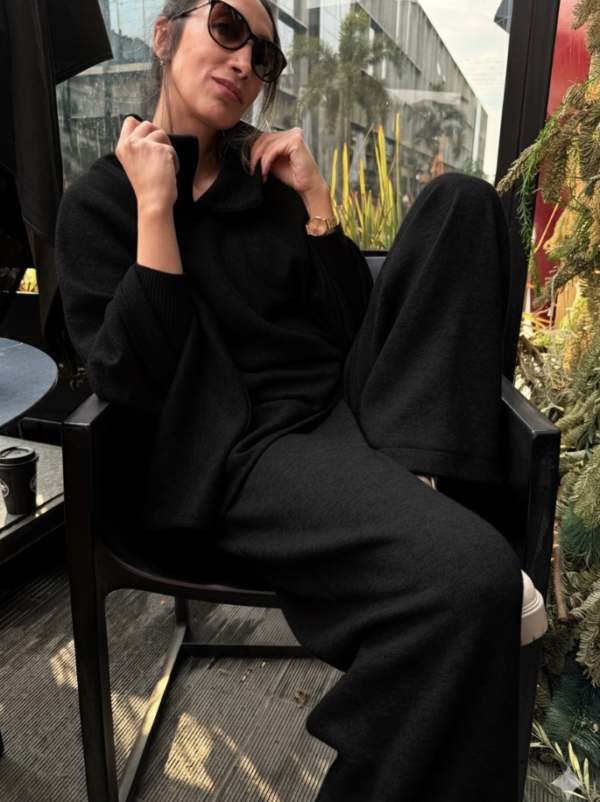 Wool Cape with Collar