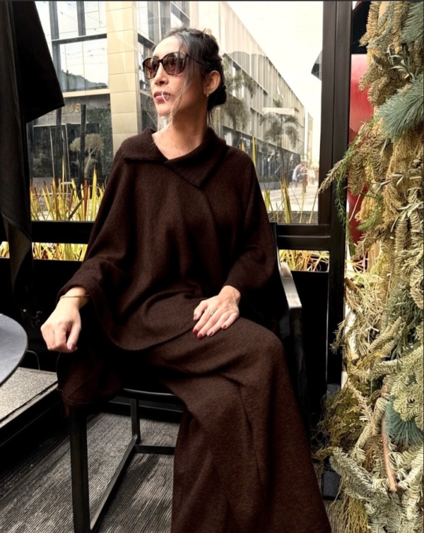 Wool Cape with Collar