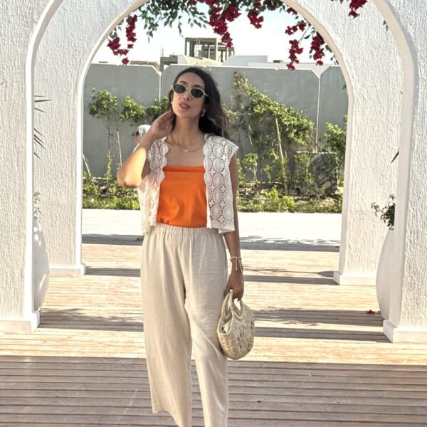 Crochet Open-Front Boho Vest
