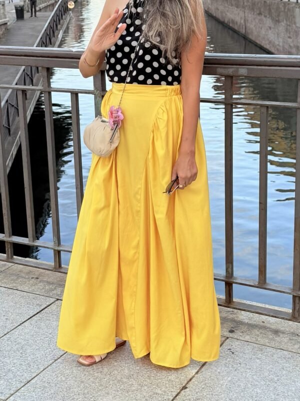 Sunshine Gathered Satin Maxi Skirt