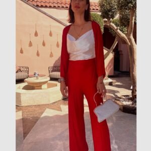 Crimson Wrap Co-ords Set