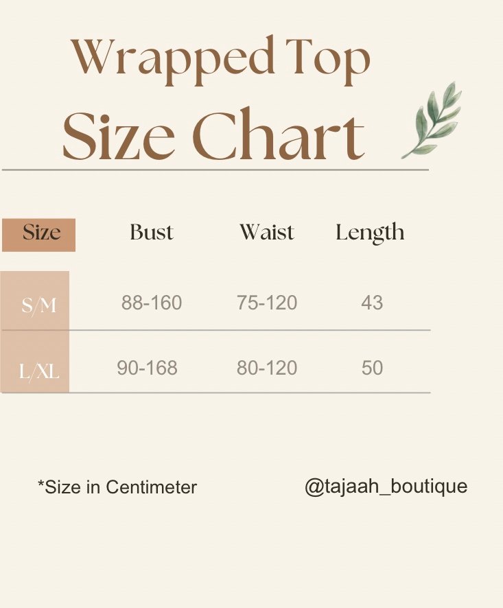 Brown Warm Minimalist Size Chart Instagram Post 2 Dreamy Chiffon Blouse