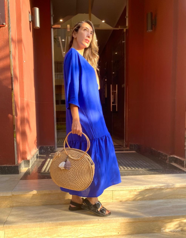 Royal Azure Midi Dress