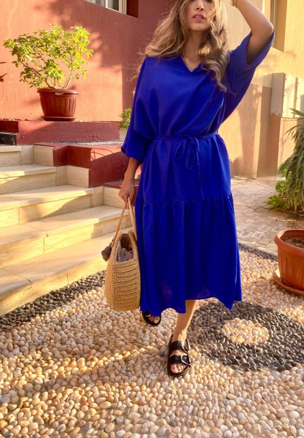 Royal Azure Midi Dress