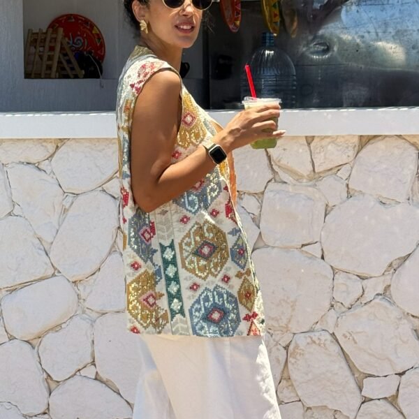 Mosaic Embroidered Vest