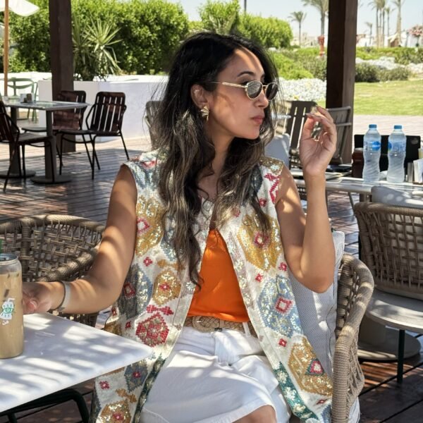 Mosaic Embroidered Vest